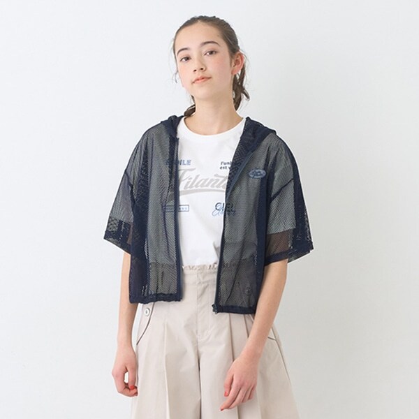 メッシュ半袖ロゴパーカTシャツセット