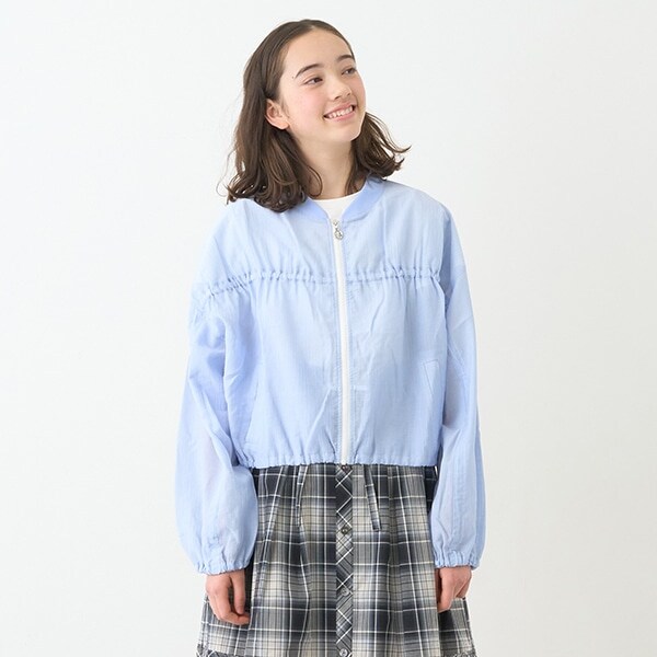 【UVカット加工】シアーZIPブルゾン