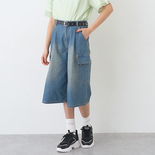 【ニコ☆プチ掲載】デニムハーフパンツ