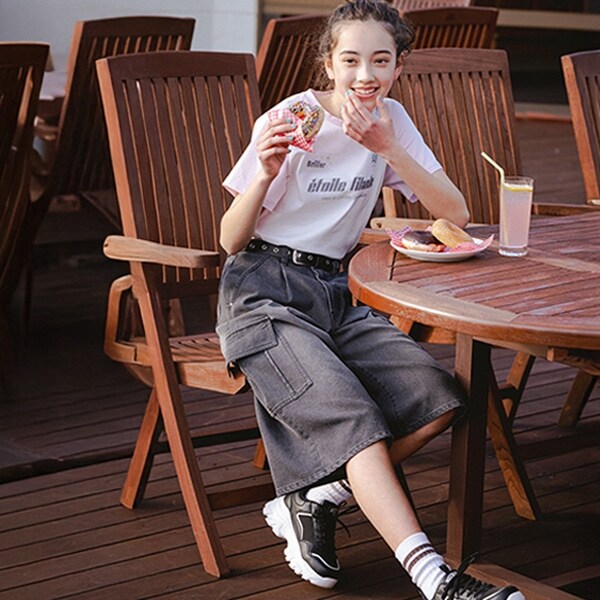 【ニコ☆プチ掲載】デニムハーフパンツ