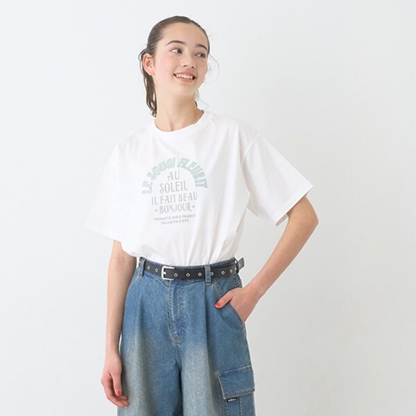 【ニコ☆プチ掲載】【GOOD PRICE】【吸水速乾】半袖ロゴTシャツ
