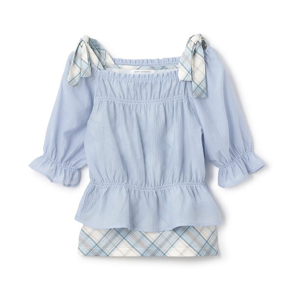 ショルダーリボンブラウスセット