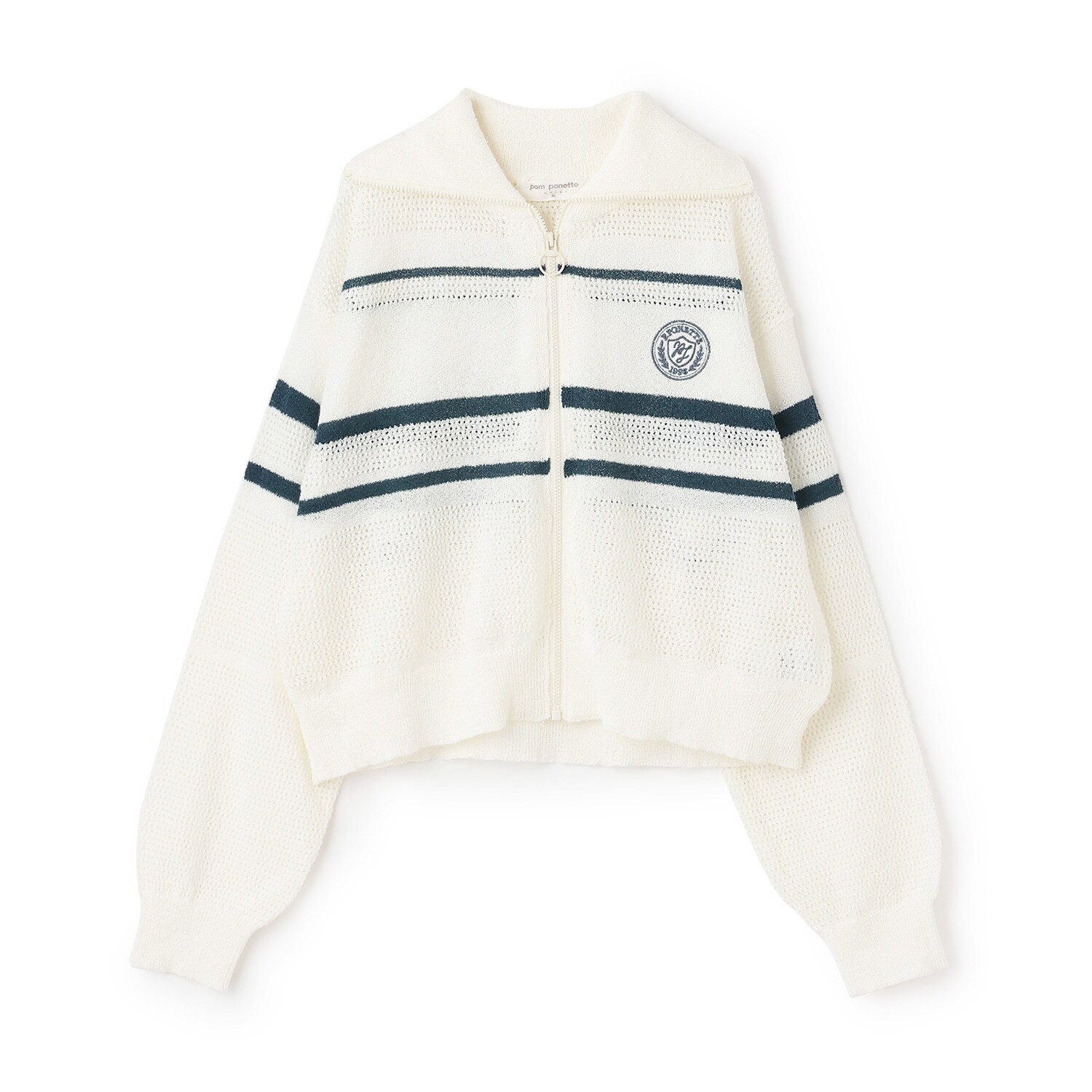 メッシュニットZIPカーディガン