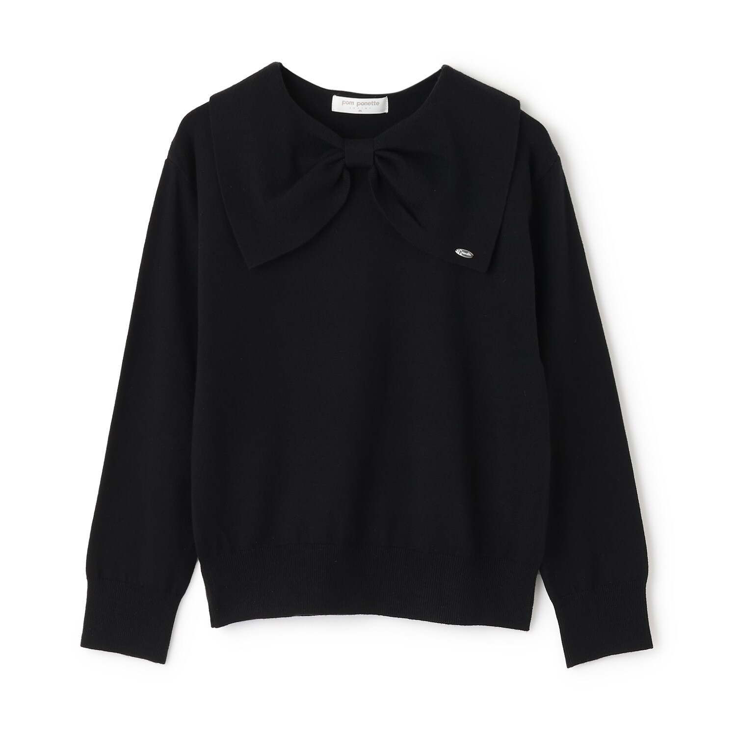 リボン衿ニット