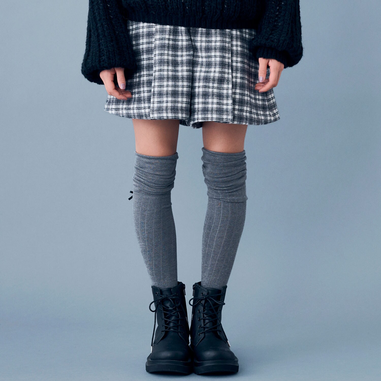 ボタンタックキュロット