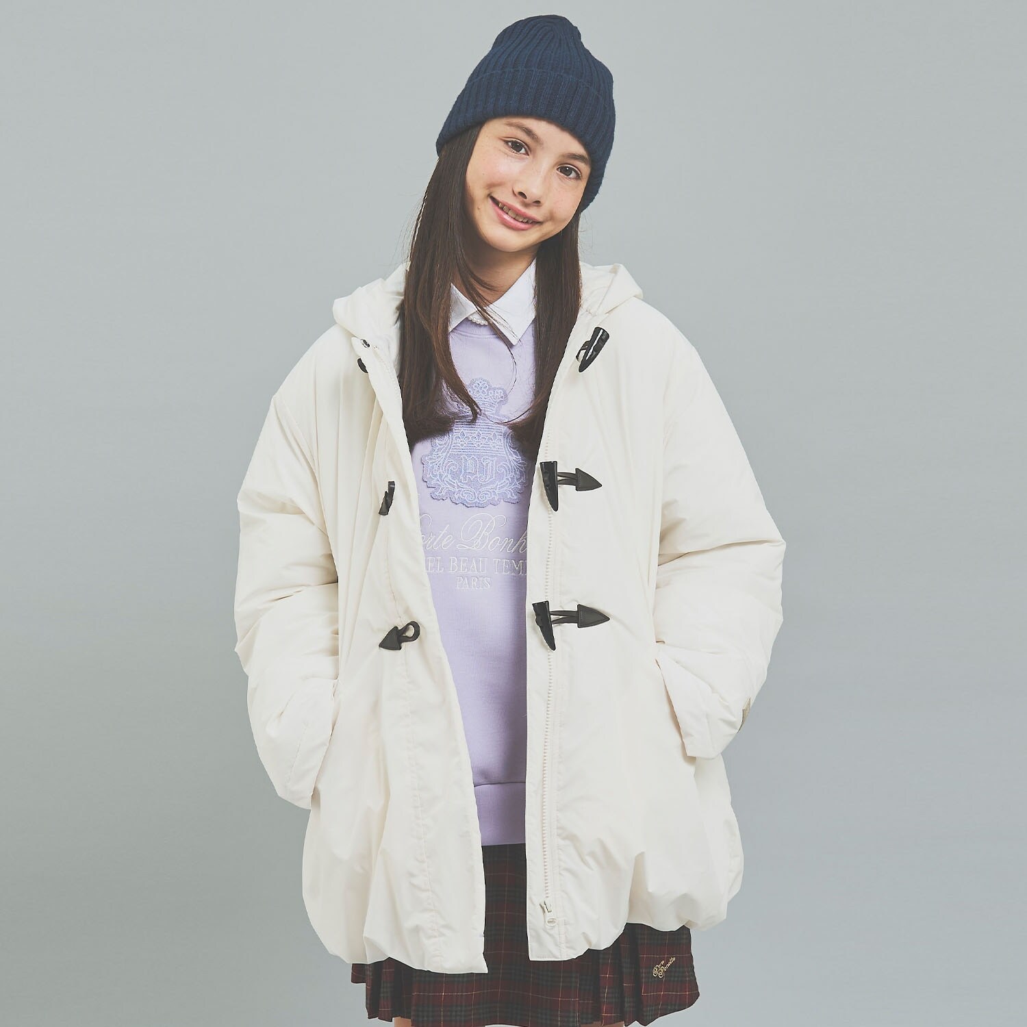 【はっ水】ファイバー中わたダッフルコート