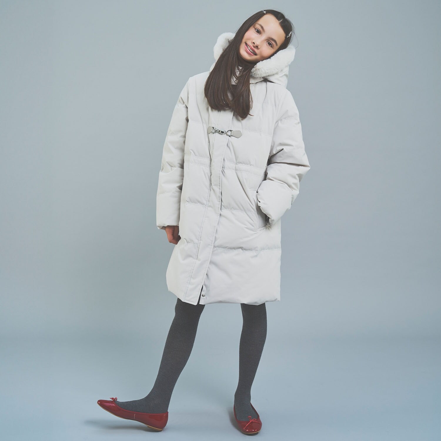 【130cmあり】【はっ水・家庭洗濯可】Aラインダウンコート