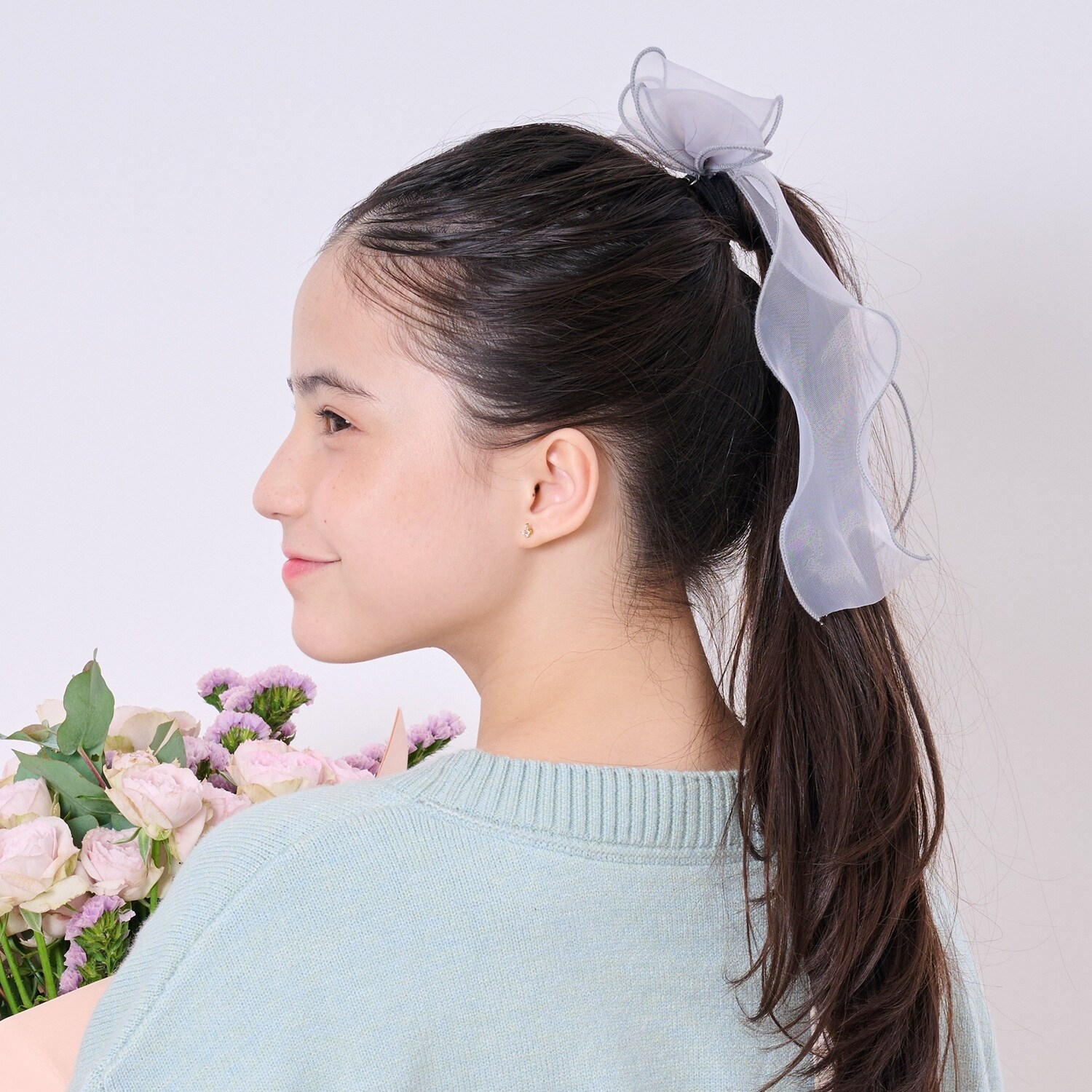 シアーリボンヘアゴム