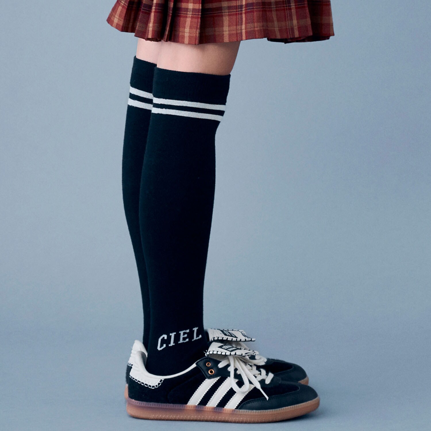ライン入りCIELニーハイソックス
