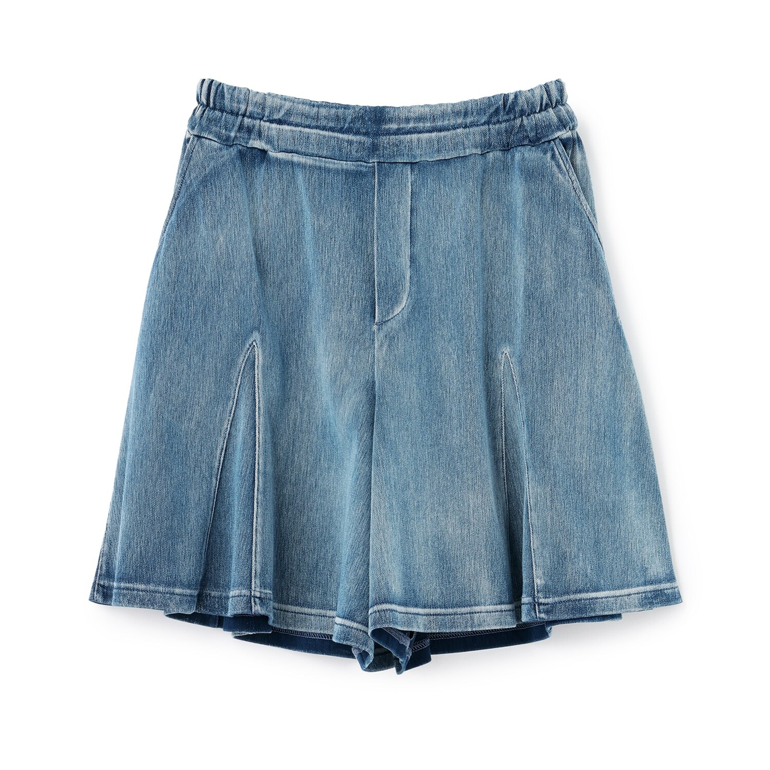 カットソーデニムマーメイドキュロットパンツ