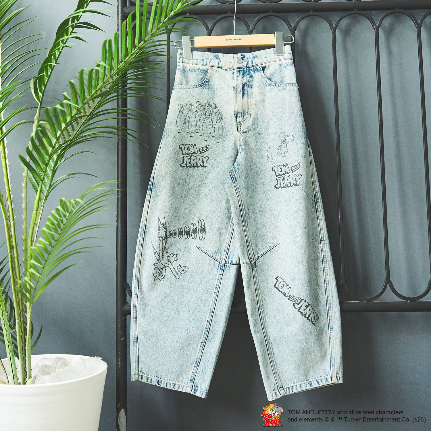 【130cmあり】【TOM AND JERRY】バレルシルエットパンツ