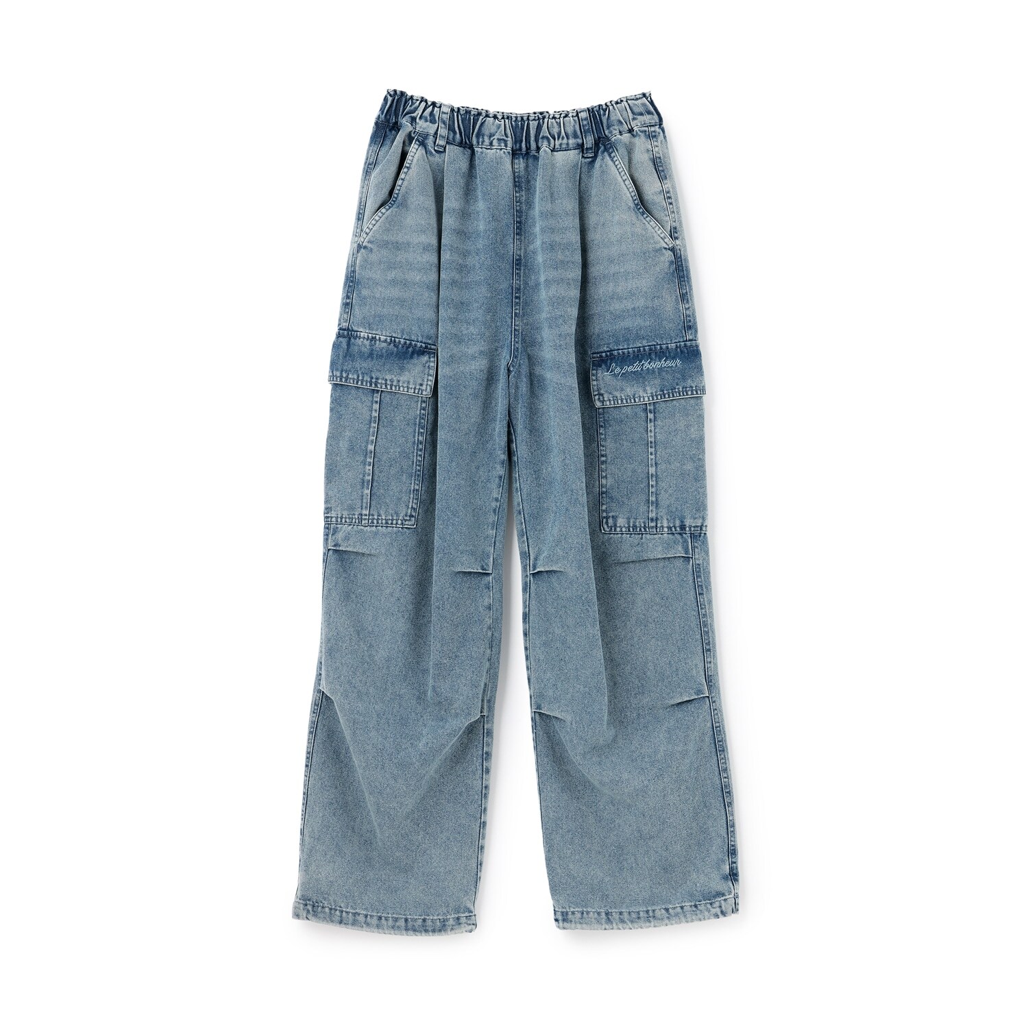 【130cmあり】デニムカーゴパンツ