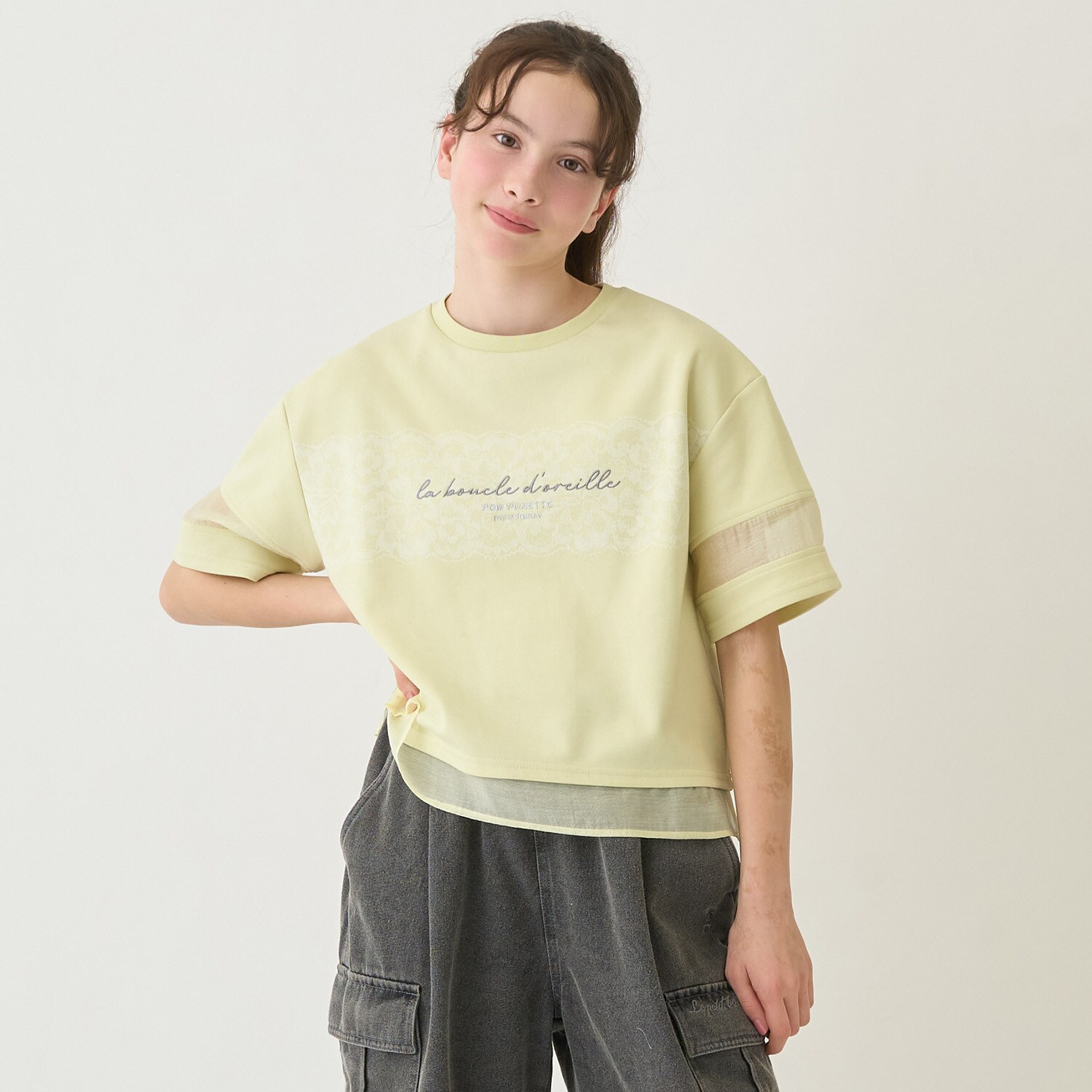 【130cmあり】【吸水速乾】シアースリーブトップス