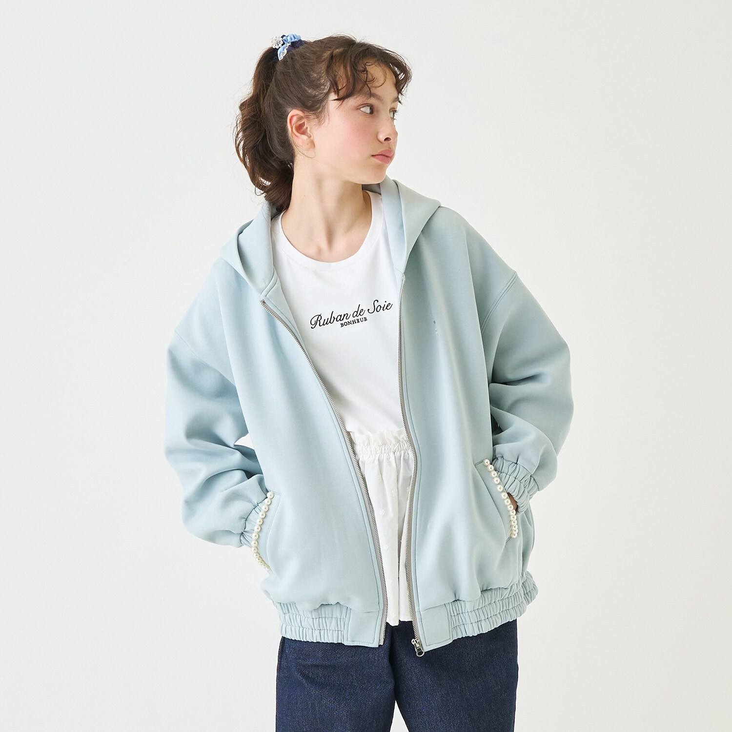 裏起毛ダンボールジップパーカ