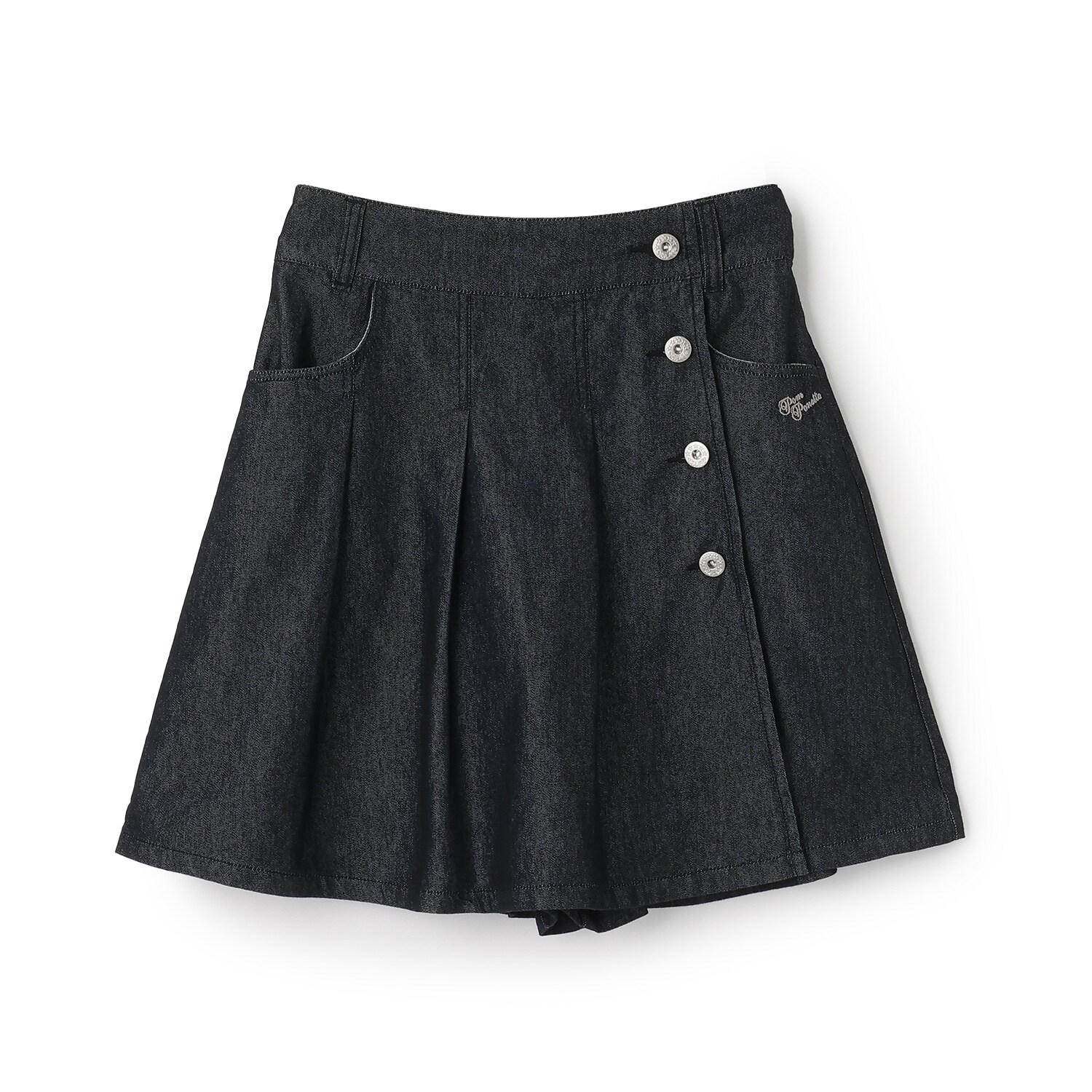 【接触冷感】ラップデニムキュロット