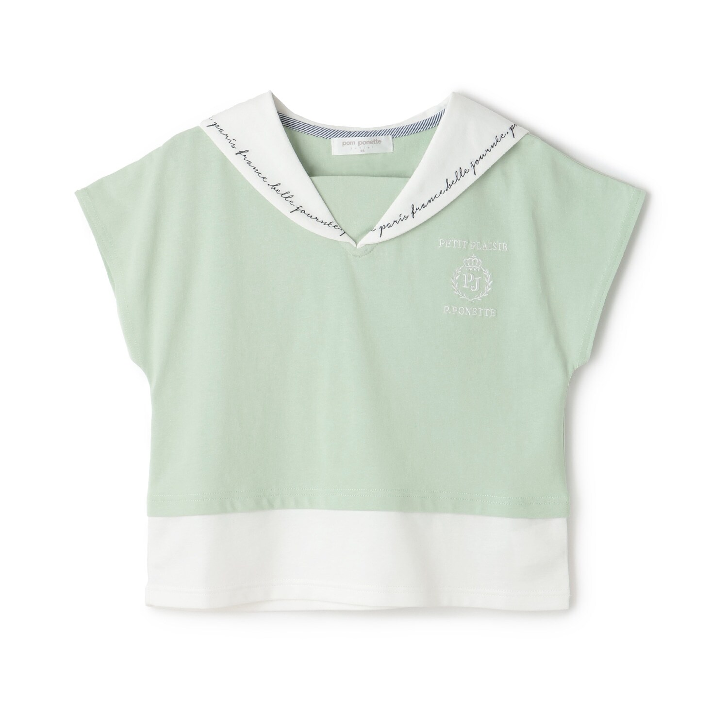 【130cmあり】セーラーレイヤードトップス