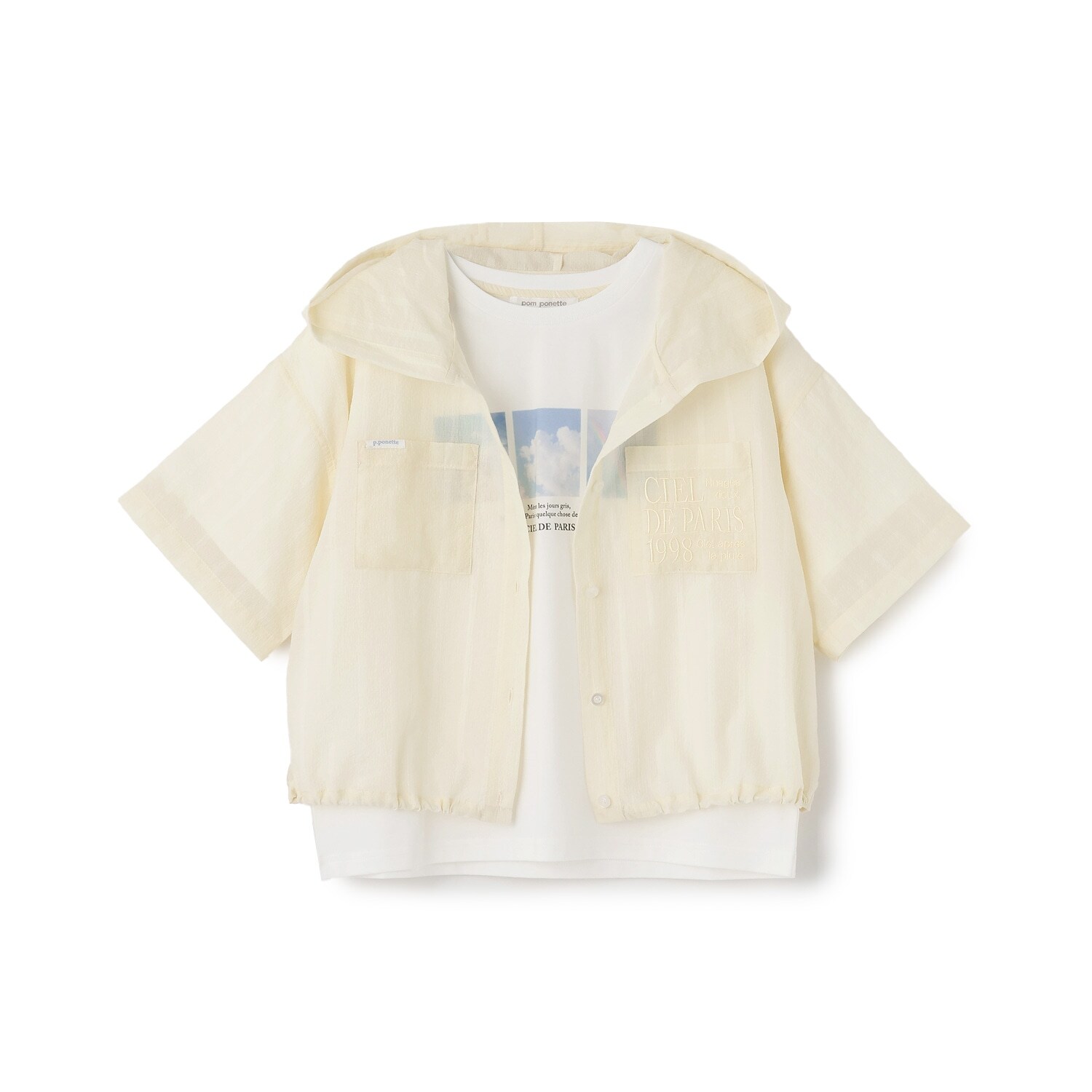 シアーシャツパーカ＆Tシャツセット