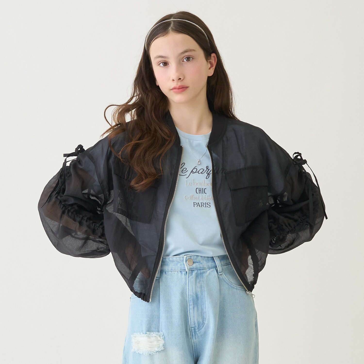 【130cmあり】【UVカット】シアージップブルゾン