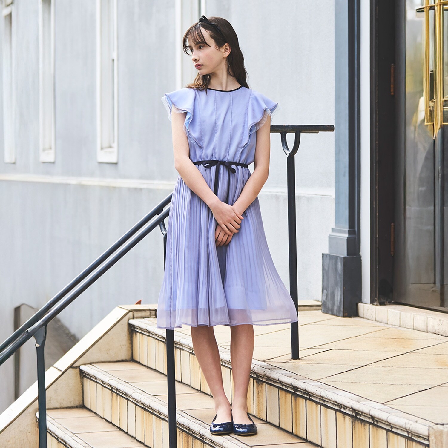 ラメシフォンワンピース