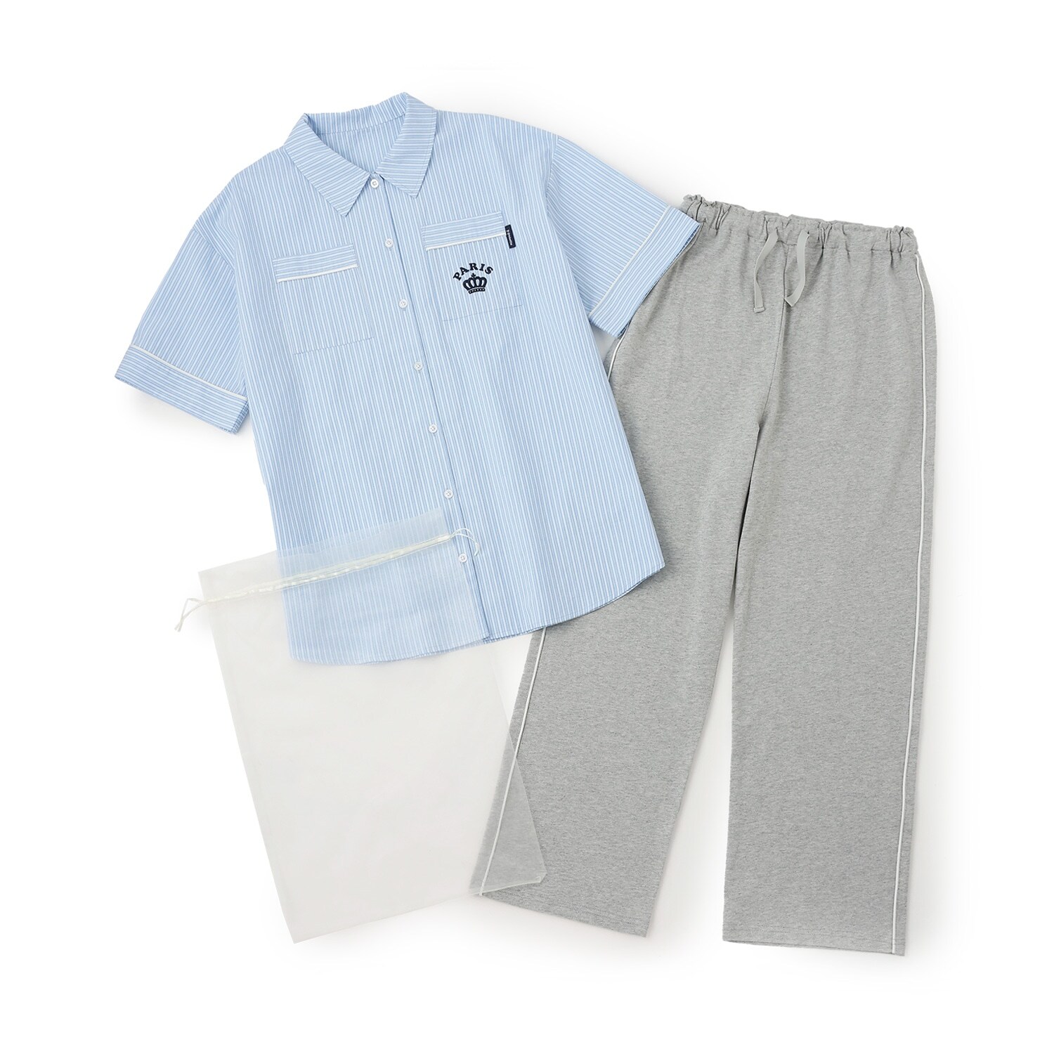 【ワンマイルウェア】シャツ＆ロングパンツセット