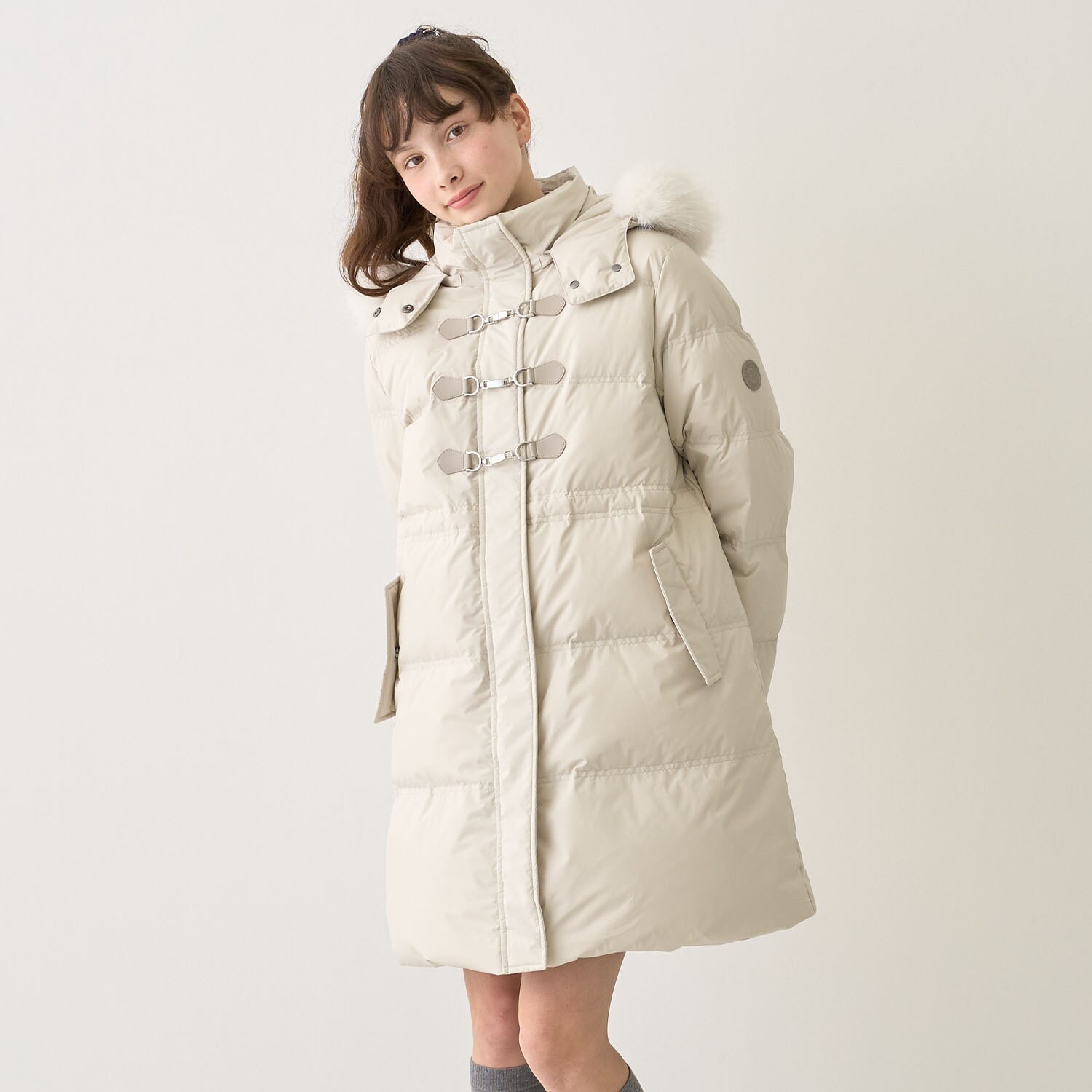 【予約商品】【130cmあり】【撥水・家庭洗濯可】Aラインダウンコート