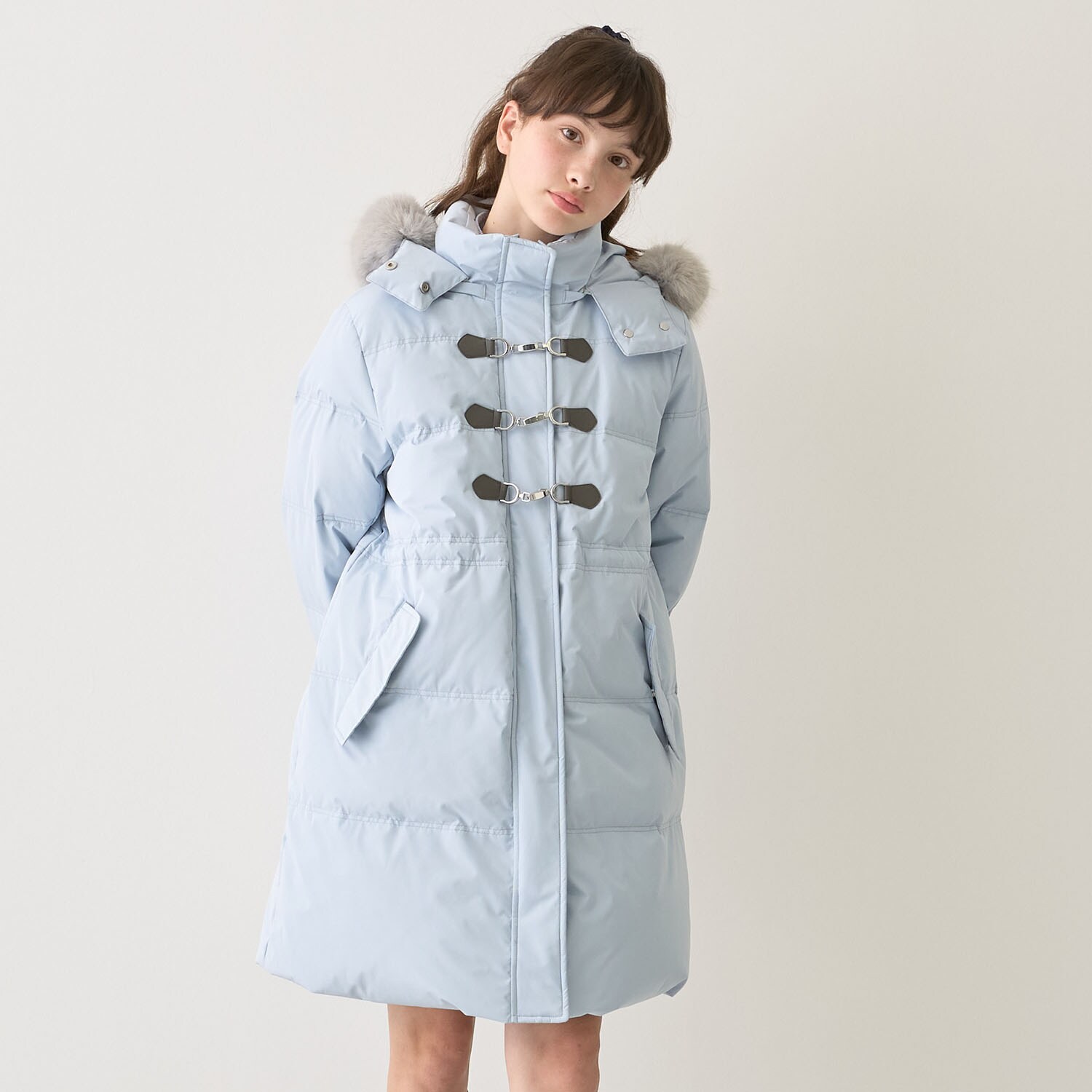 【予約商品】【130cmあり】【撥水・家庭洗濯可】Aラインダウンコート