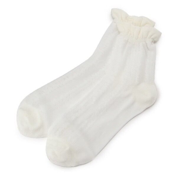 フリルクルーソックス