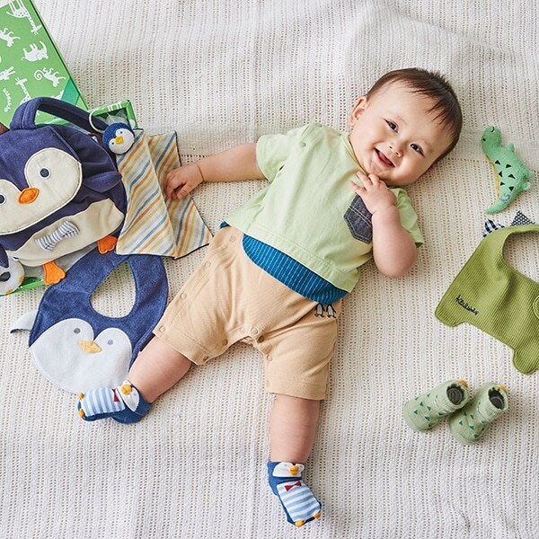 胸ポケット半袖カバーオール