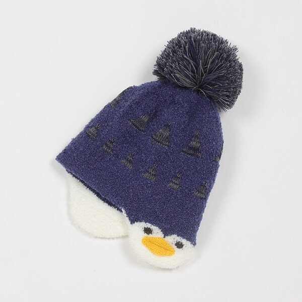 クマ/ペンギンマシュマロニットキャップ【日本製】