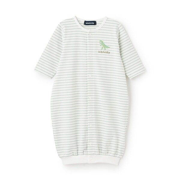 お尻アニマルボーダー長袖2wayオール