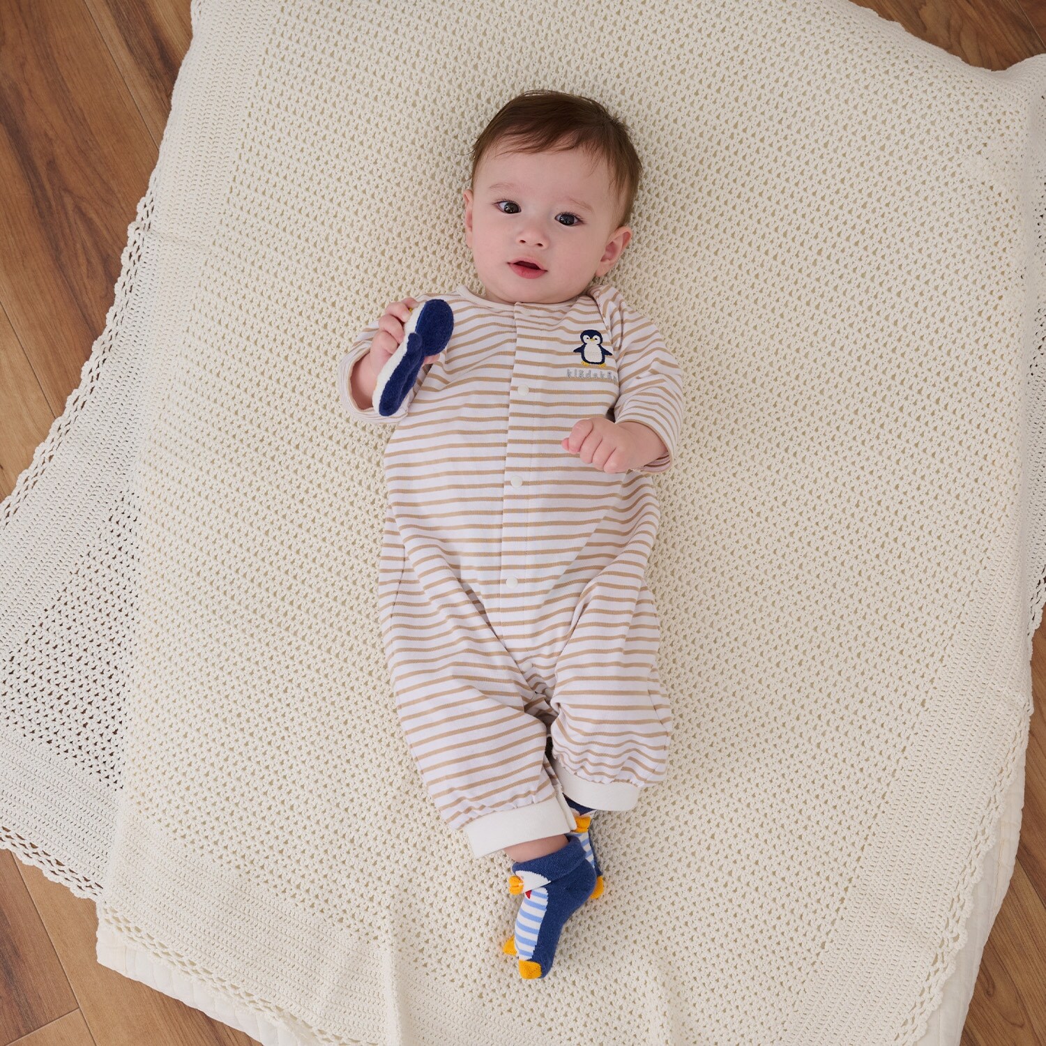 お尻アニマルボーダー2wayオール