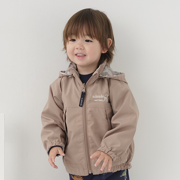 ロゴ柄リバーシブルウィンドブレーカー