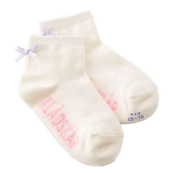 ギンガムチェックリボンつきソックス