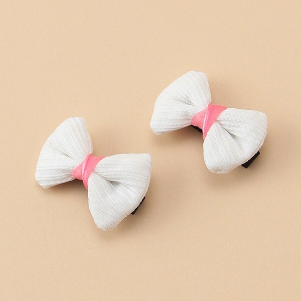 リボンヘアクリップ2個セット