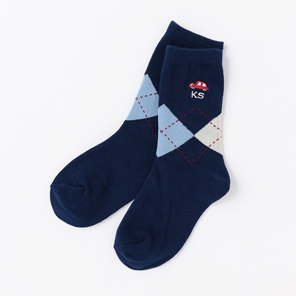 車アーガイルクルーソックス