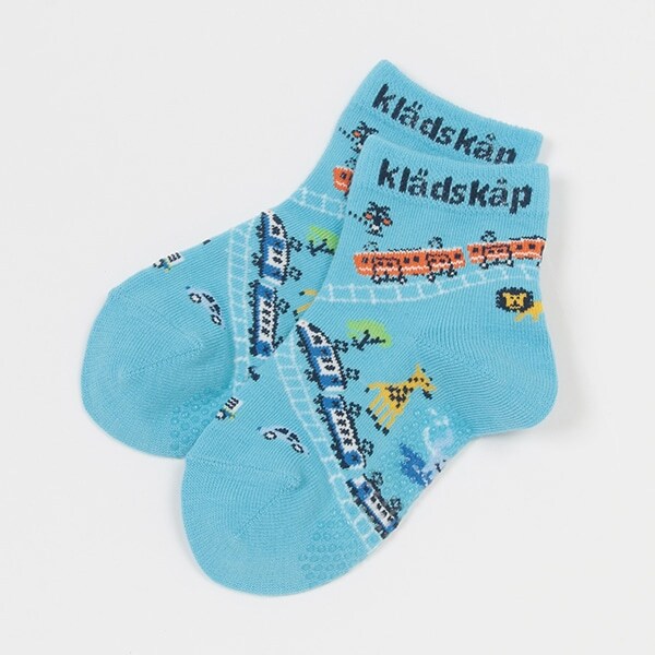 電車とアニマル ショートソックス【日本製】