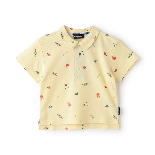 宇宙柄半袖ポロシャツ