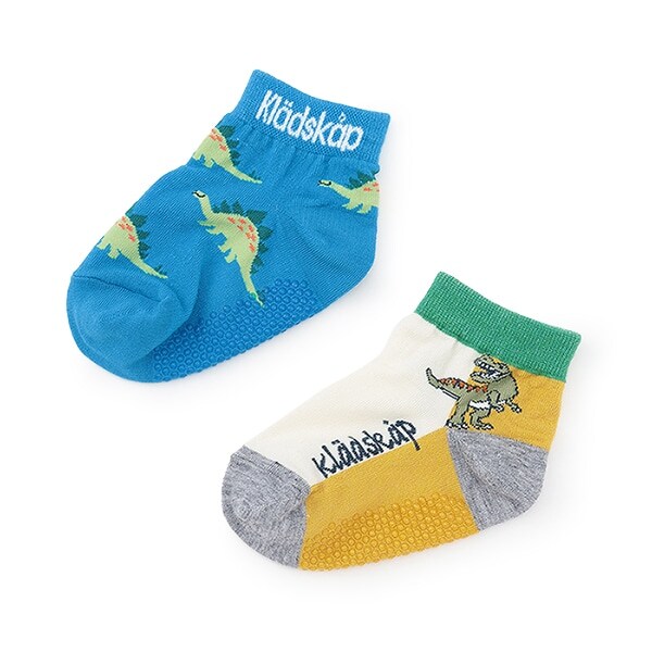 恐竜柄ショートソックス2足セット