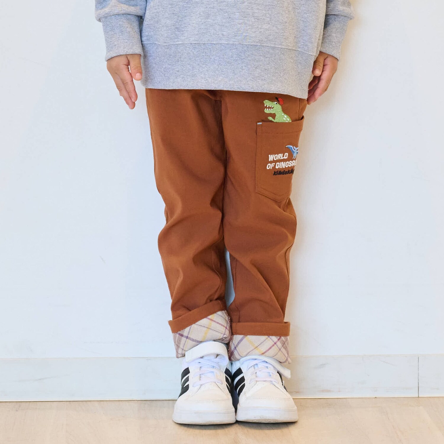 恐竜ロング丈ストレートパンツ