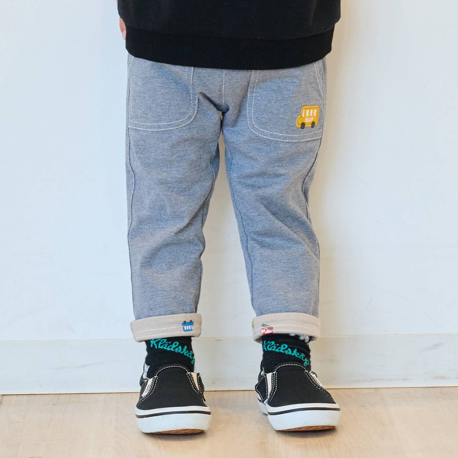 乗り物ロング丈リバーシブルパンツ