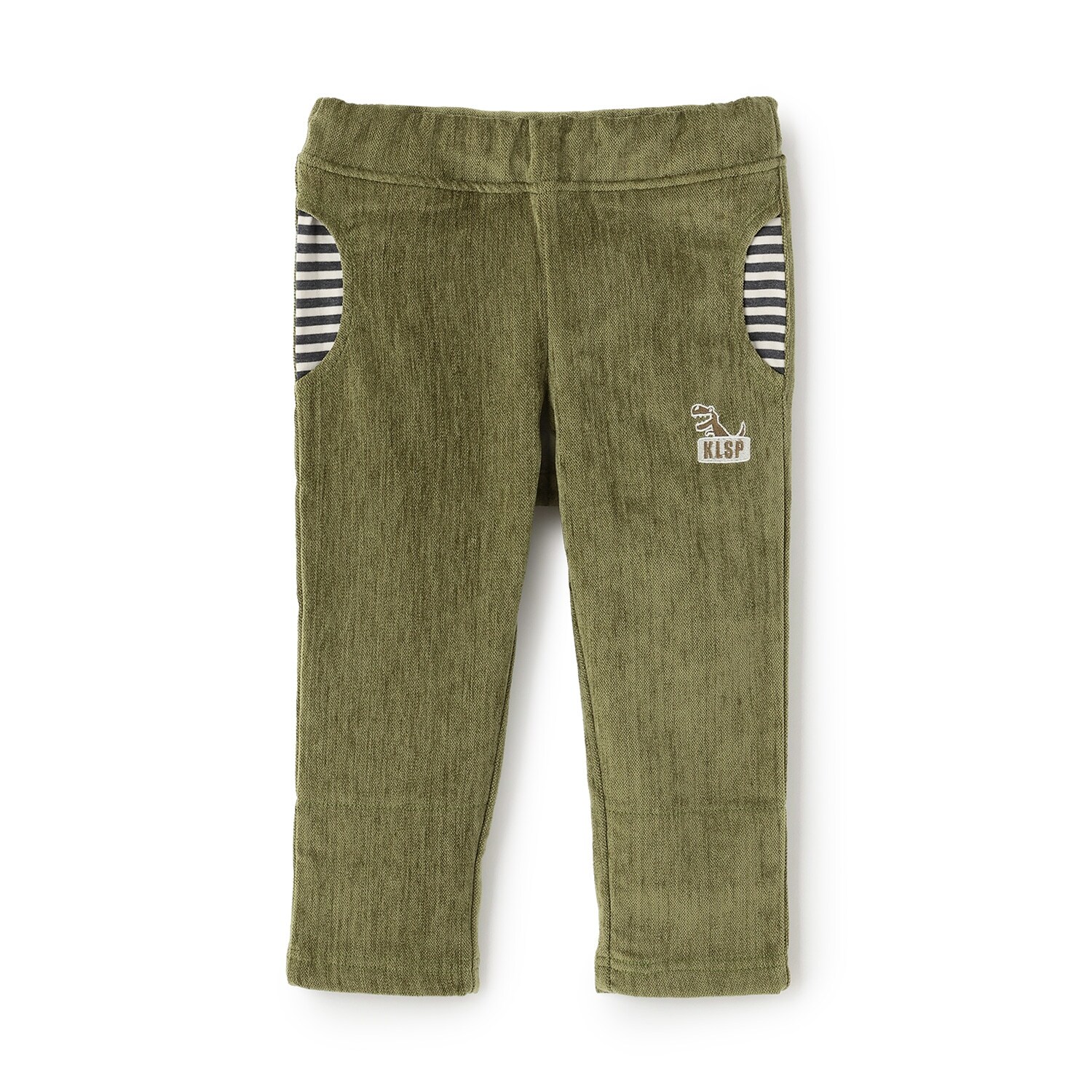 恐竜刺しゅうロング丈テーパードパンツ