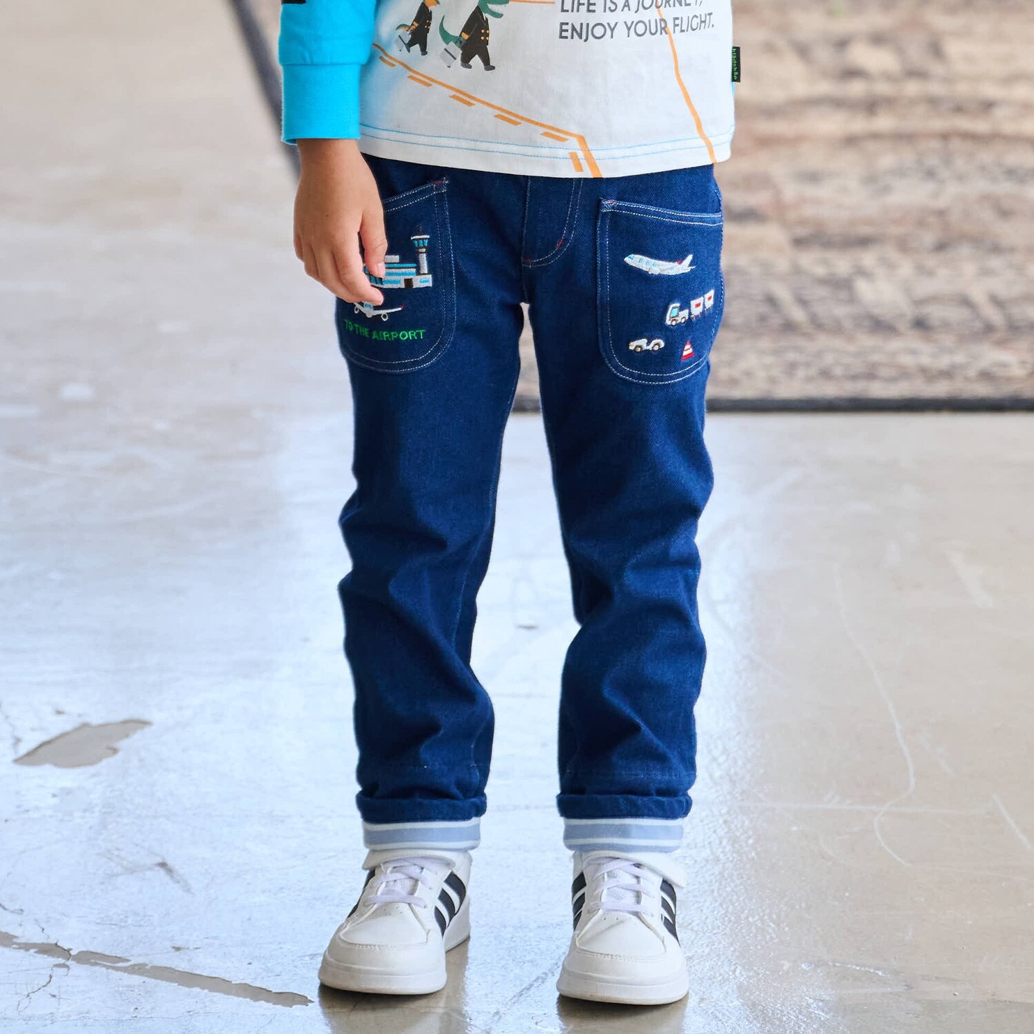 【JAL】ロング丈ストレートパンツ