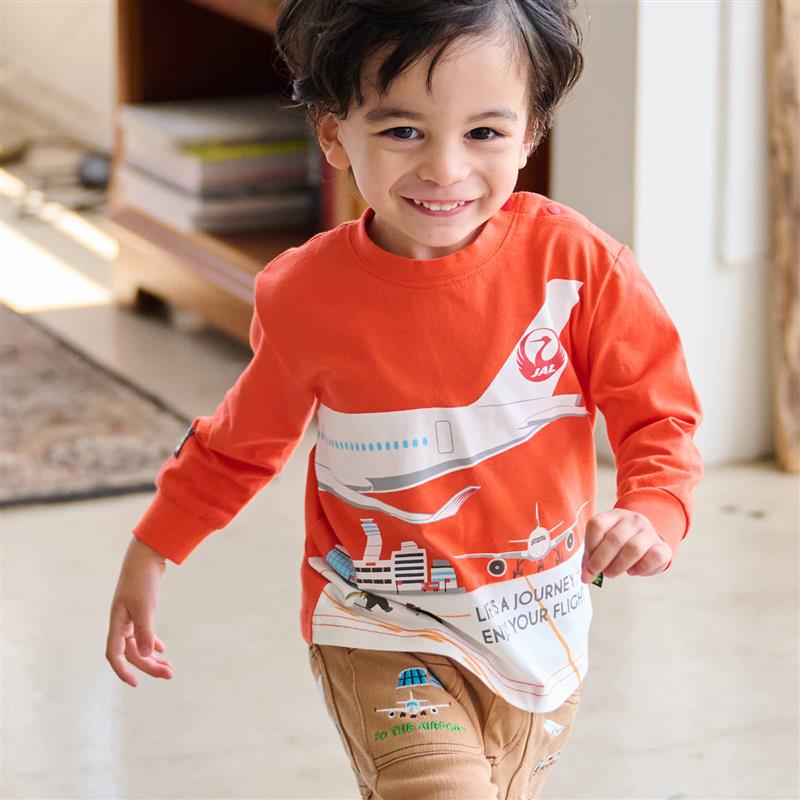 【JAL】切替長袖Tシャツ