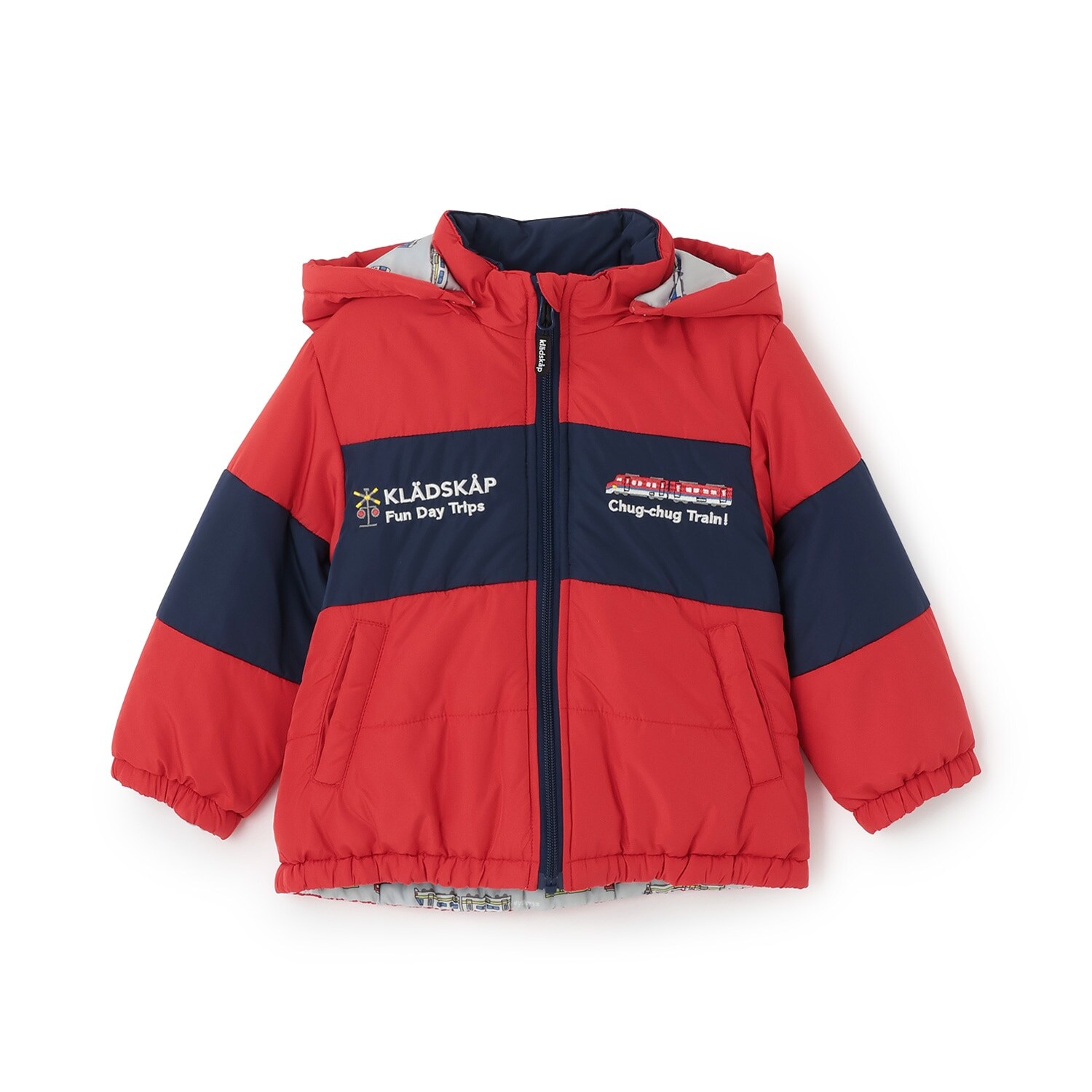 電車リバーシブル中わたブルゾン