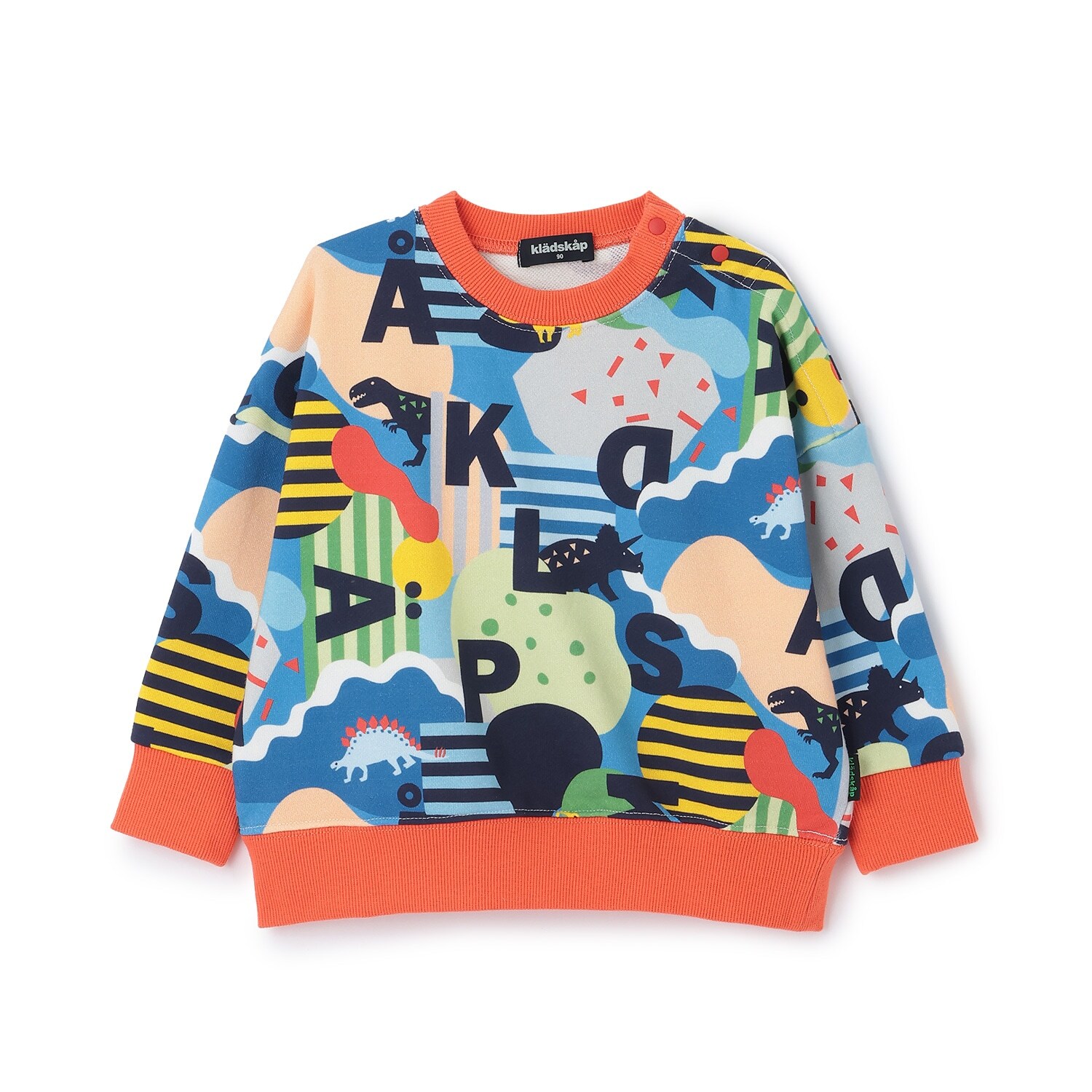 恐竜×ロゴ総柄トレーナー