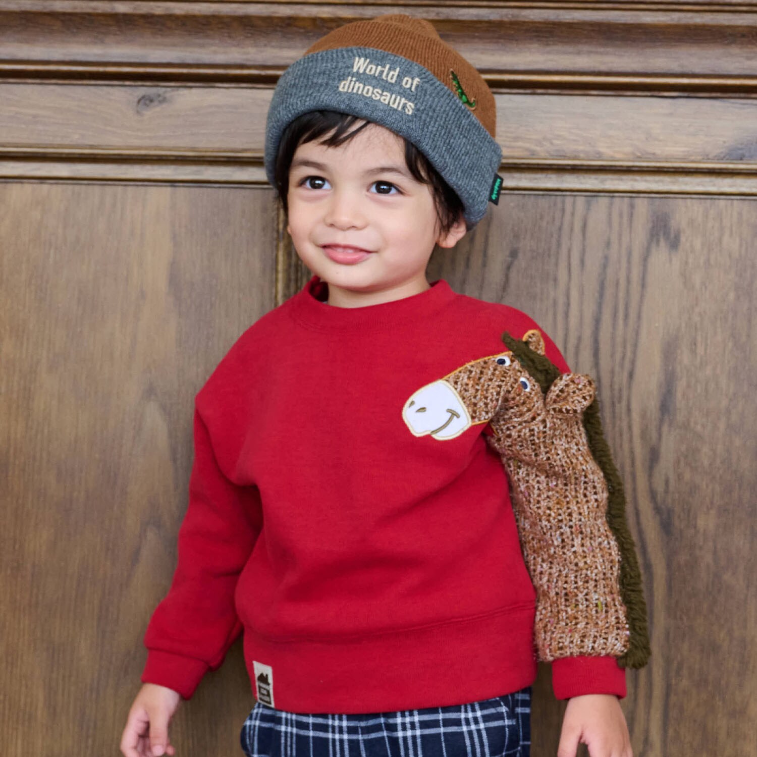 袖ウマトレーナー