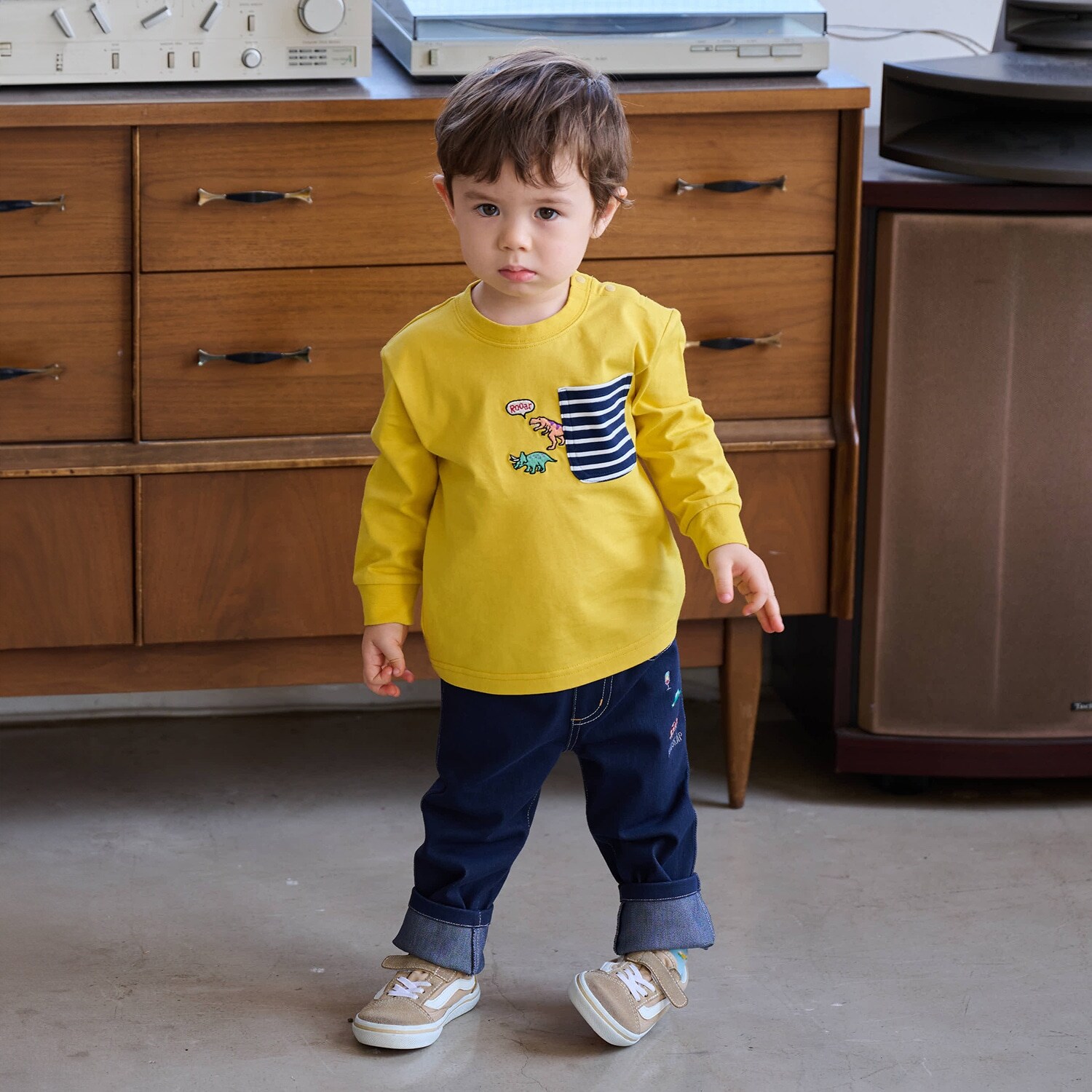 恐竜長袖Tシャツ