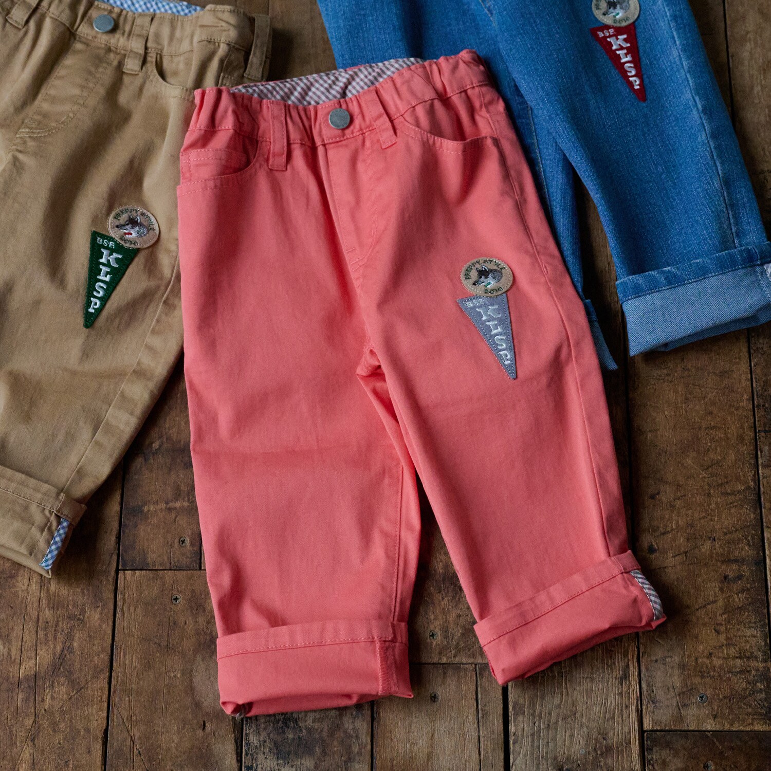 オオカミロング丈ストレートパンツ