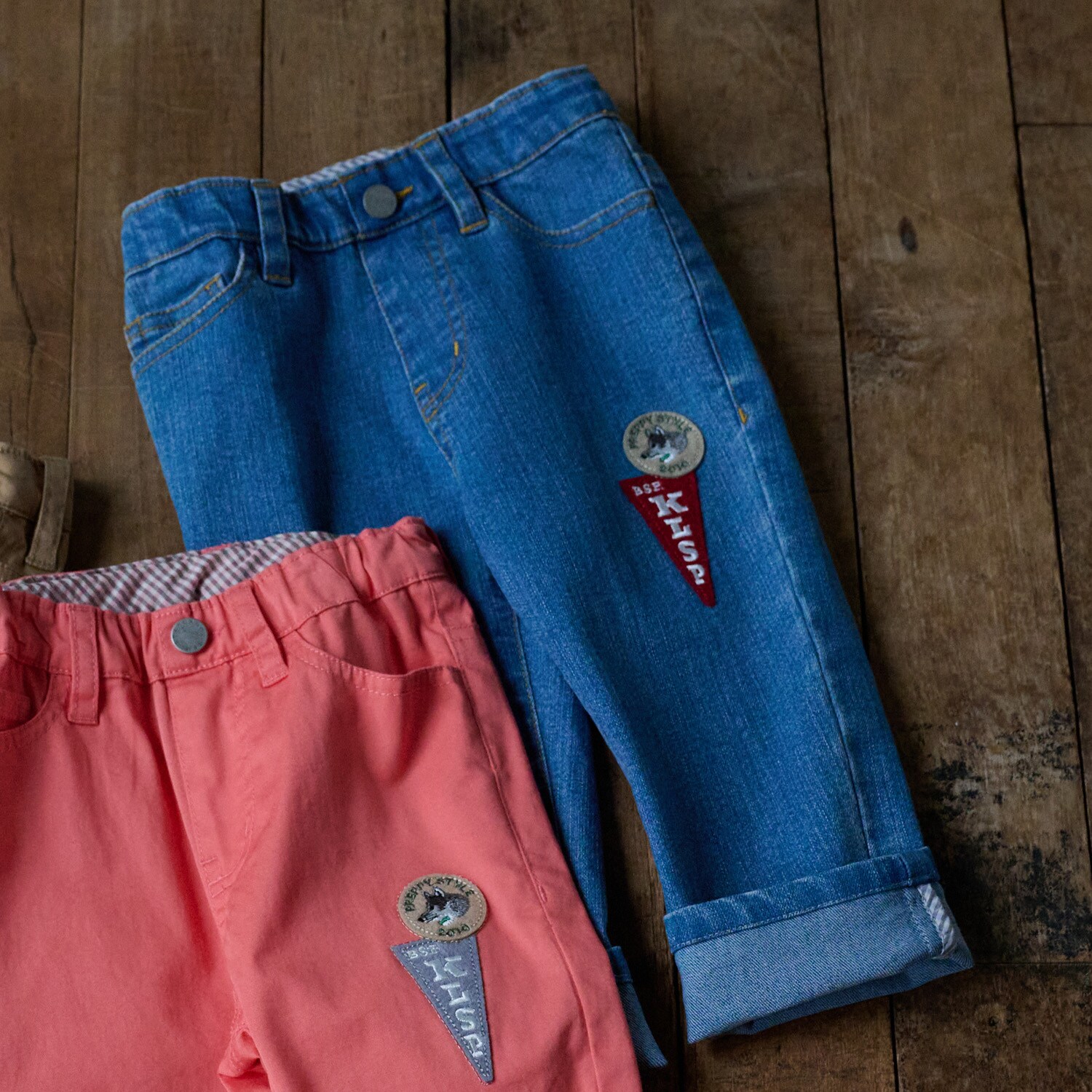 オオカミロング丈ストレートパンツ