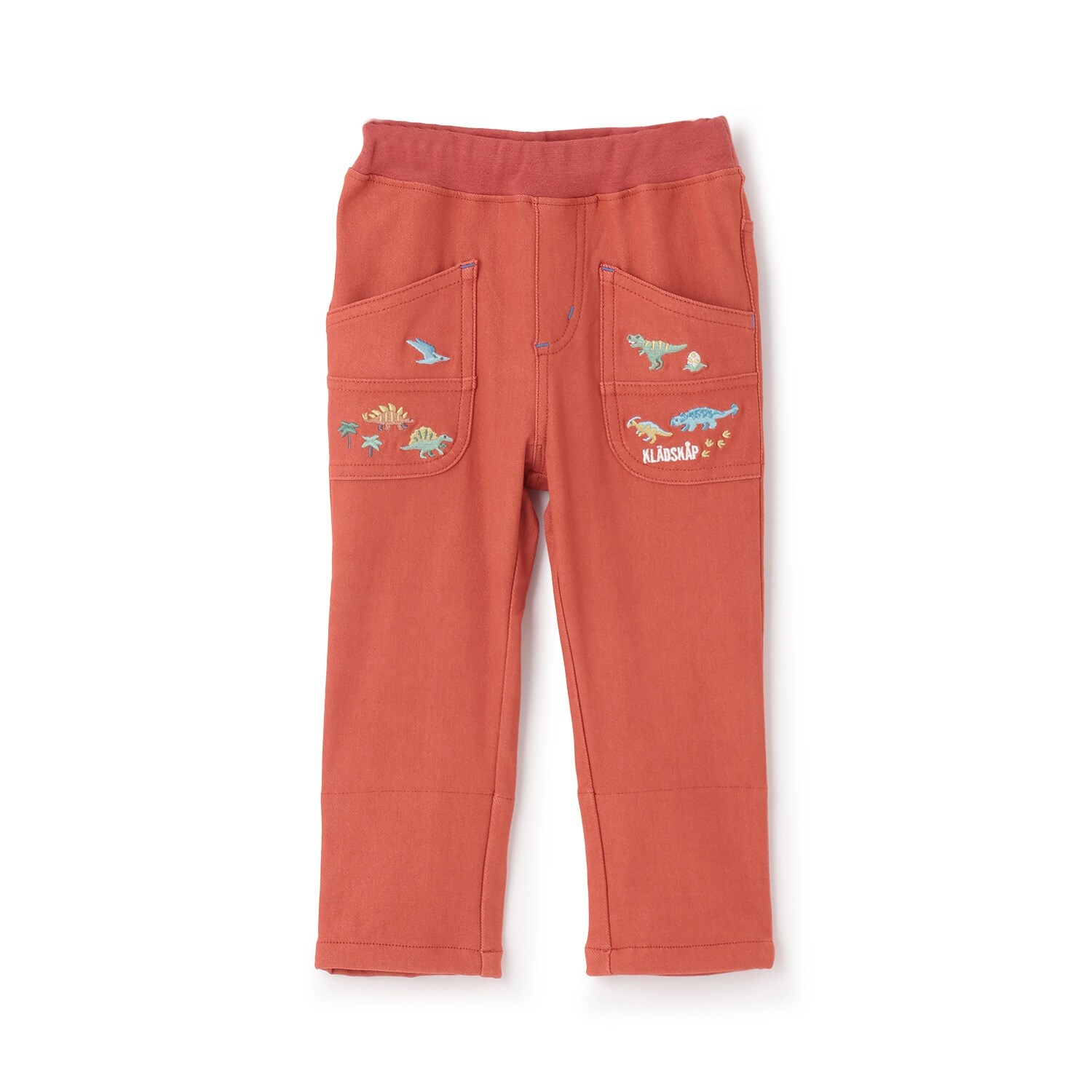 恐竜刺しゅうロング丈ストレートパンツ